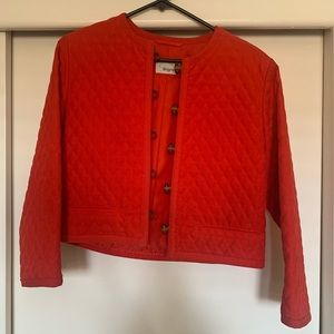 Vintage Bogner red Corduroy quilted jacket. Size s